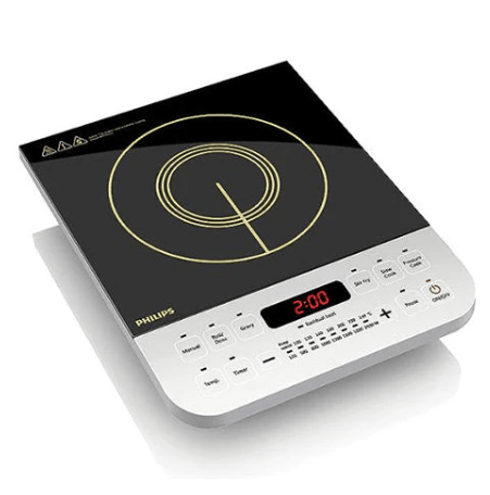 Philips Viva HD4928 2100W Induction Cooktop Side View India
