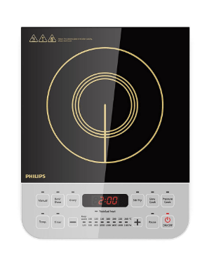 Philips Viva HD4928 2100W Induction Cooktop with Push Buttons and 6 Indian Presets — Buy Online India